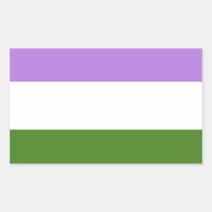 Genderqueer Pride Flag Rectangular Sticker