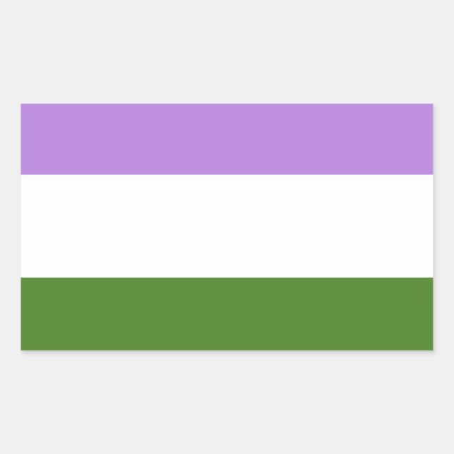 Genderqueer Pride Flag Rectangular Sticker (Front)