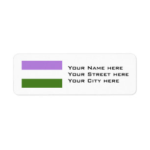 Genderqueer Pride Flag Return Address Label