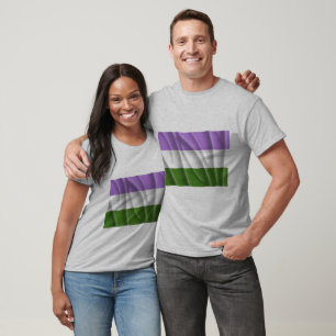 GENDERQUEER PRIDE FLAG -Wavy T-Shirt