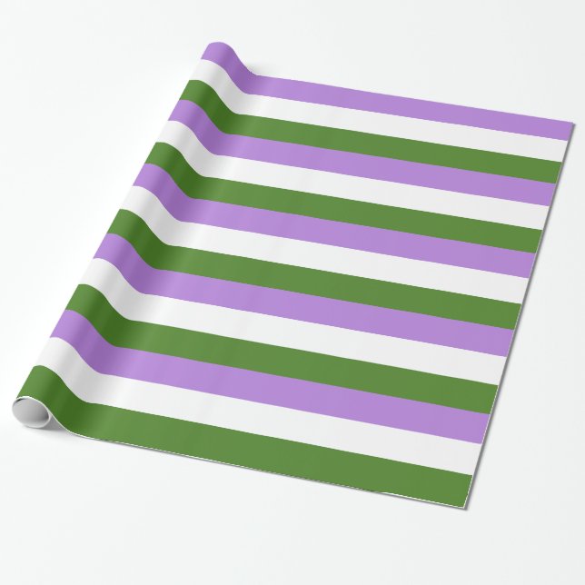 Genderqueer Pride Flag Wrapping Paper (Unrolled)
