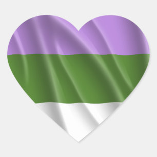 GENDERQUEER PRIDE HEART STICKER