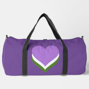 Genderqueer pride hearts  duffle bag