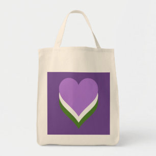 Genderqueer pride hearts tote bag