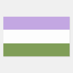 Genderqueer Pride Rectangle Sticker