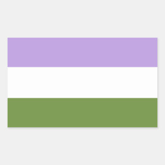 Genderqueer Pride Rectangle Sticker