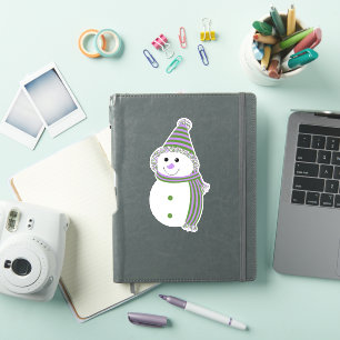 Genderqueer Pride Snowman Snowperson Flag