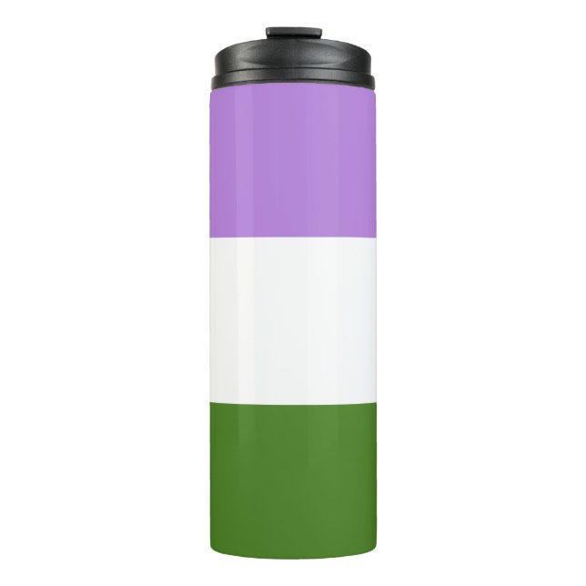 Genderqueer Pride Thermal Tumbler (Front)