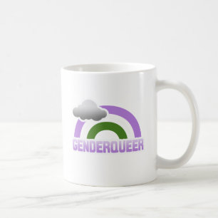 GENDERQUEER RAINBOW COFFEE MUG