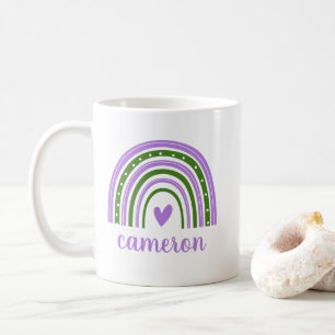 Genderqueer Rainbow Personalised Coffee Mug