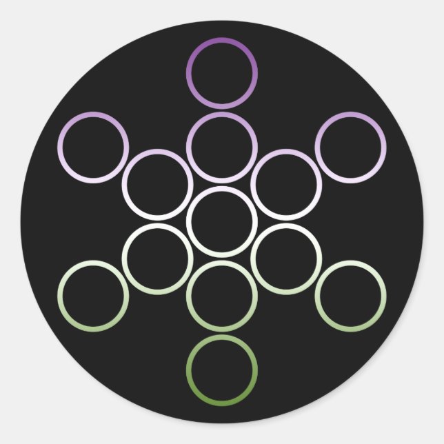 genderQueer sacred circles Classic Round Sticker (Front)