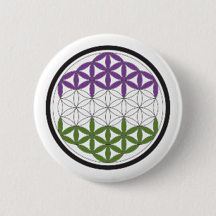 genderQueer sacred geometry 6 Cm Round Badge