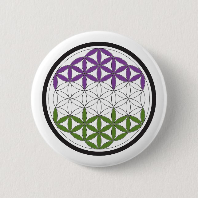 genderQueer sacred geometry 6 Cm Round Badge (Front)