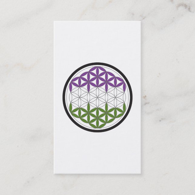 genderQueer sacred geometry Business Card (Front)