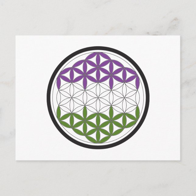 genderQueer sacred geometry Postcard (Front)