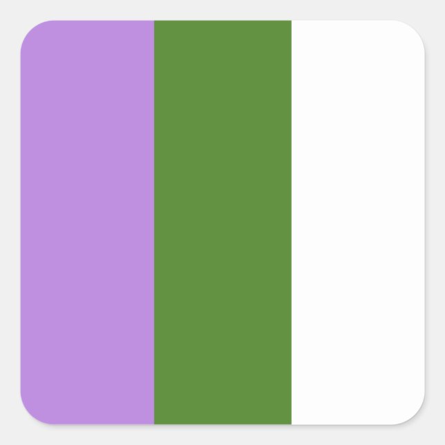 Genderqueer stickers - rounded (Front)