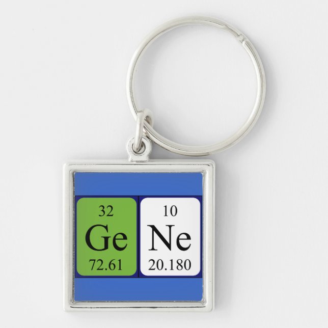 Gene periodic table name keyring (Front)