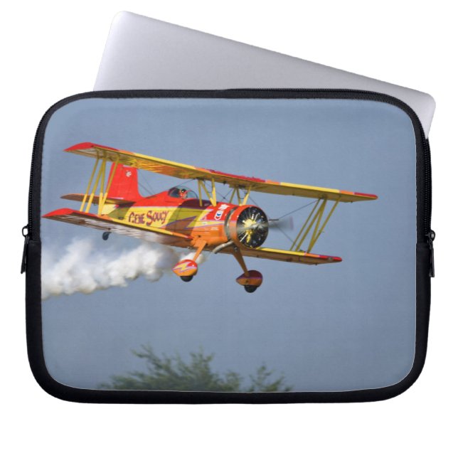 Gene Soucy performing aerobatics in Grumman Laptop Sleeve (Front)