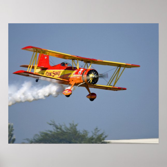 Gene Soucy performing aerobatics in Grumman Poster (Front)
