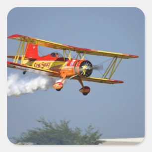 Gene Soucy performing aerobatics in Grumman Square Sticker