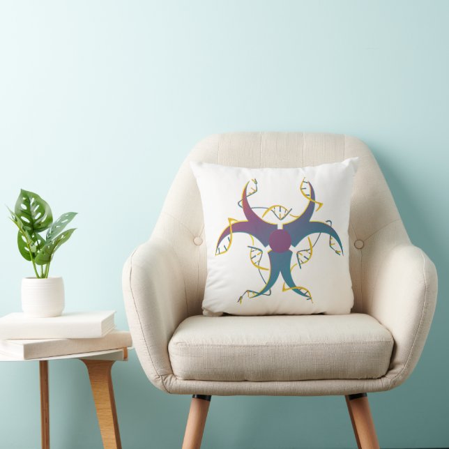 Gene Splicing Bio Hazard Symbol Cushion (Chair)