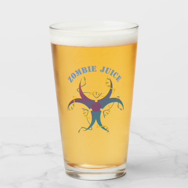 Gene Splicing Bio Hazard Symbol Glass (Front Filled)