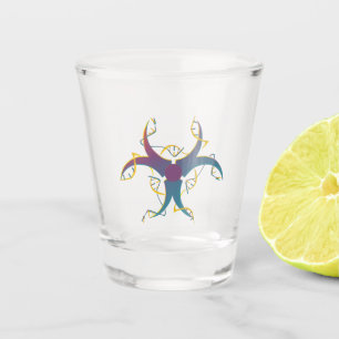 Gene Splicing Bio Hazard Symbol Shot Glass