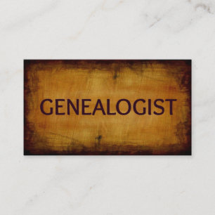 Genealogist Antique Business Card