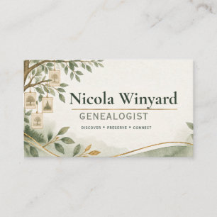 Genealogist Family History Business Card