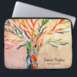 Genealogist Family Tree Personalised  Laptop Sleeve<br><div class="desc">This unique Family Tree design is ideal for those involved in genealogy. The original design was made in mosaic using small fragments of brightly coloured glass. Personalise it with your name and profession. Use the Customise Further option to change the text size, style or colour if you wish. Because we...</div>