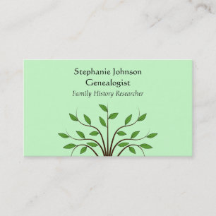 Genealogist Genealogy Tree Custom Business Card 2