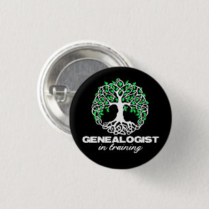 Genealogist In Training Funny Genealogy Tree Gifts 3 Cm Round Badge