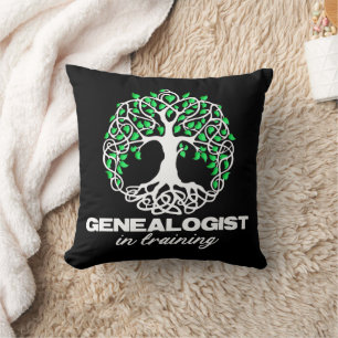 Genealogist In Training Funny Genealogy Tree Gifts Cushion