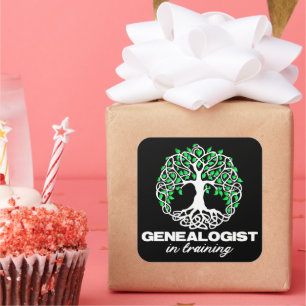 Genealogist In Training Funny Genealogy Tree Gifts Square Sticker