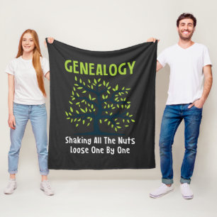 Genealogist Shaking All The Nuts Loose Fleece Blanket