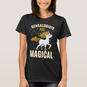 Genealogists Are Magical Unicorn Job Family Tree P T-Shirt