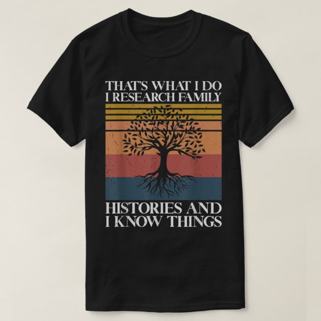 Genealogy Ancestry Dna Genealogist Family Tree Mak T-Shirt (Design Front)