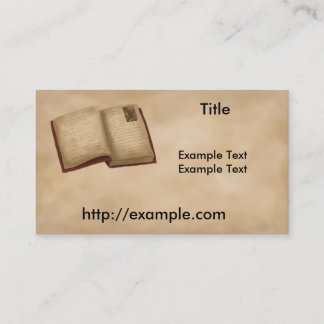 Genealogy Book Business Card