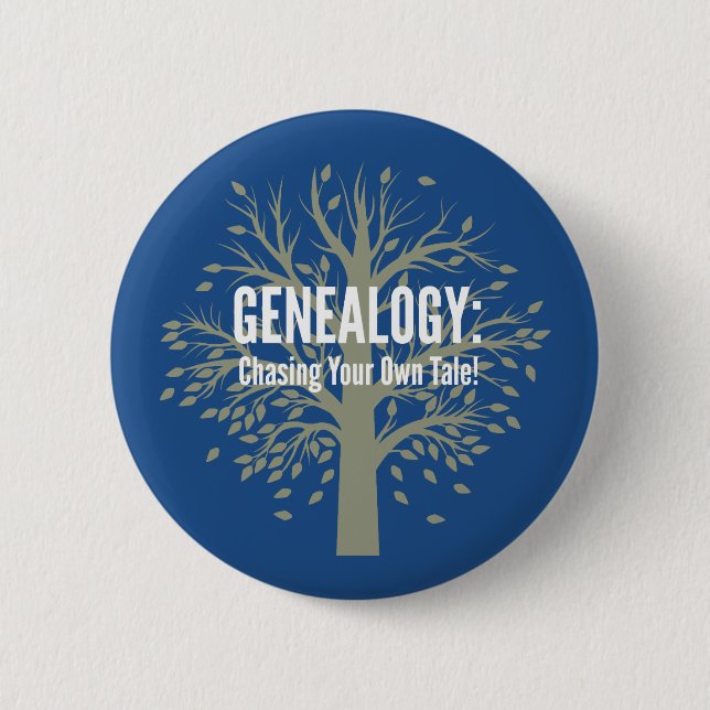 Genealogy Button (Blue) (Front)