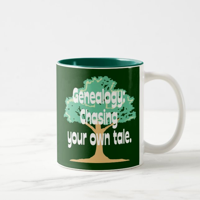 Genealogy: Chasing Your Own Tale Two-Tone Coffee Mug (Right)