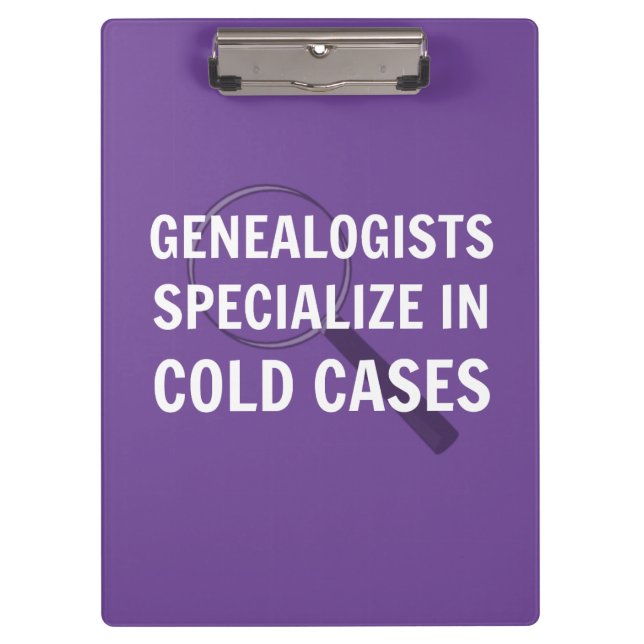 Genealogy Clipboard (Purple) (Front)
