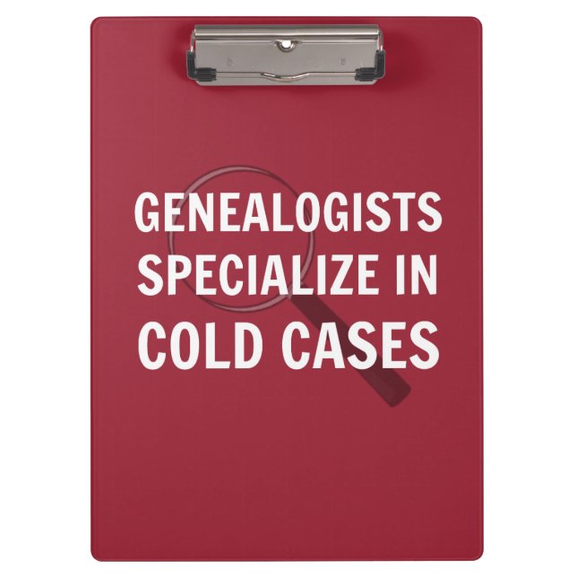 Genealogy Clipboard (Red) (Front)