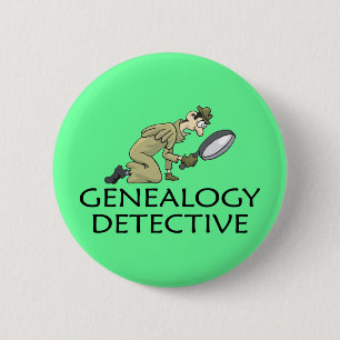 Genealogy Detective 6 Cm Round Badge