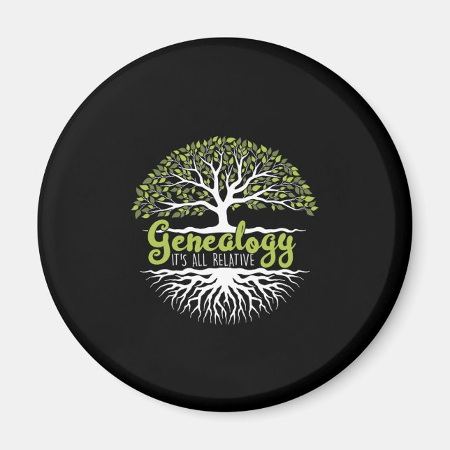 Genealogy Family Historian Genealogists Gift Magnet (Front)