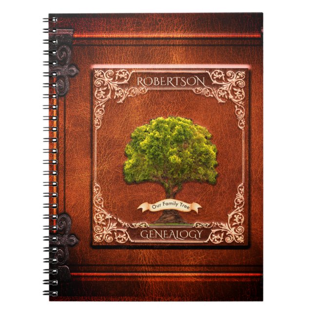 Genealogy Family Tree Antique Look Notebook (Front)