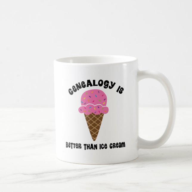 Genealogy is Better Than Ice Cream Coffee Mug (Right)
