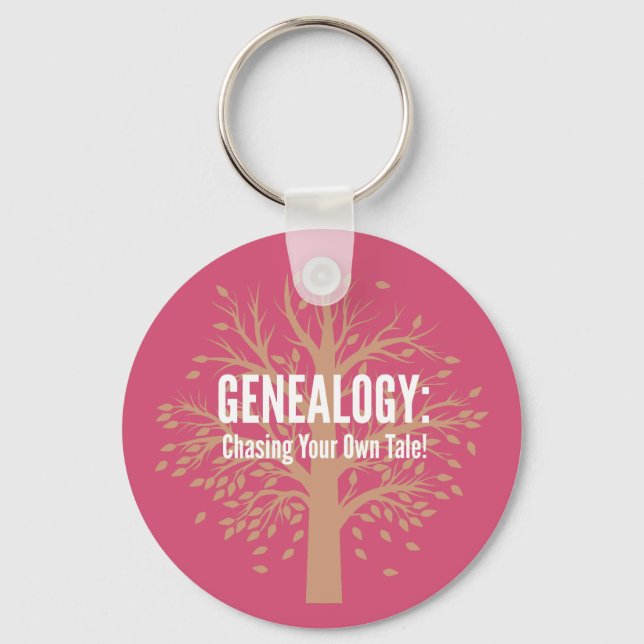 Genealogy Keychain (Pink) (Front)