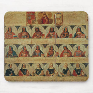Genealogy of the Inca rulers and their Spanish Mouse Pad