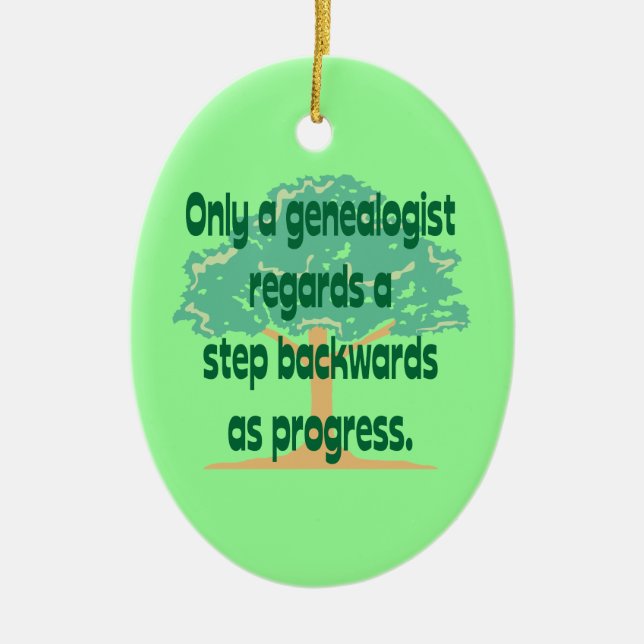 Genealogy Progress Ornament (Front)