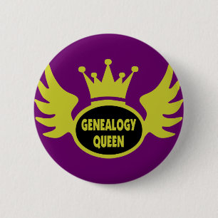 Genealogy Queen 2 6 Cm Round Badge